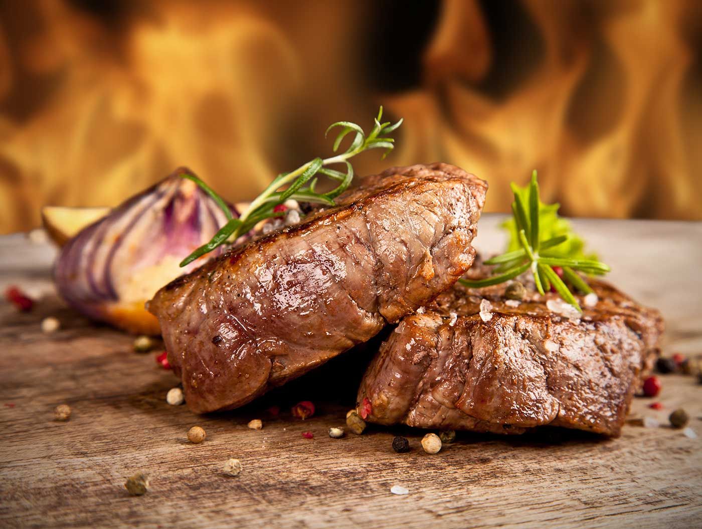 Perfectly grilled steaks